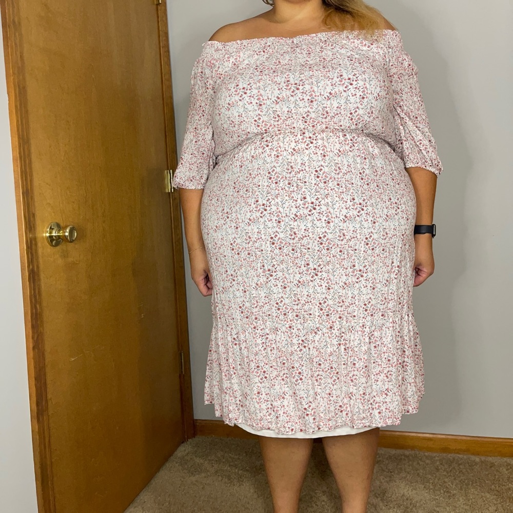 Off shoulder floral dress